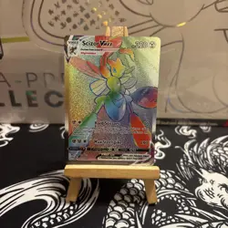 Pokemon TCG Scizor VMAX Darkness Ablaze Rainbow Secret Rare Card 193/189 - Image 1
