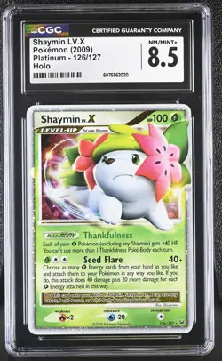 CGC 8.5 Shaymin LV.X 2009 Platinum 126/127 Holo Pokemon Card - Image 1