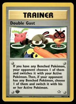 Pokemon Cards Double Gust 100/111 1ST EDITION Neo Genesis WOTC Common NM *2 - Image 1