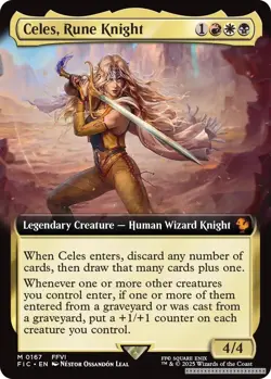 Celes, Rune Knight (Extended Art) [FIC - 167] - NM [Normal] TCG MTG - Image 1