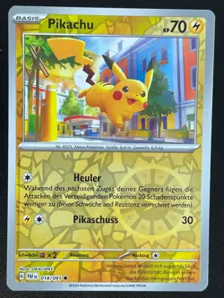 Pikachu 018/091 Paldeas Schicksale Reverse Holo Deutsch NM Pokemon - Image 1