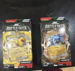 Pokemon TCG EX Battle Decks Both Lucario & Ampharos Set New Sealed + Extra bulk - Image 1