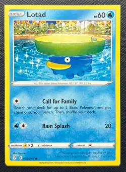 MISCUT Lotad 032/203 Evolving Skies Common LP Pokemon 2021 - Image 1