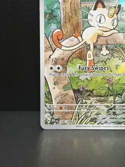 Pokemon Card Meowth 106/094 Phantasmal Flames Illustration Rare Near Mint 2 - Image 3