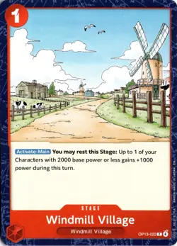 Windmill Village C Carrying On His Will OP13-022 One Piece TCG - Image 1