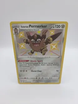 Pokemon Card Galarian Perrserker SV087/SV122 Holo Shining Fates - Image 1