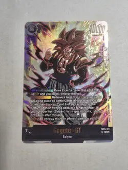Gogeta : GT FB09-123 Secret Rare Battle Card Dragon Ball Super English - Image 1