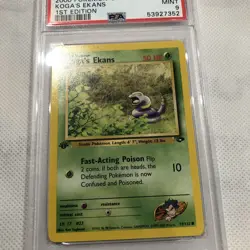 PSA 9 2000 Pokemon Gym Challenge 1st Edition Koga's Ekans Card # 77 PSA 9 Mint - Image 2