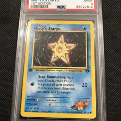 PSA 9 2000 Pokemon Gym Challenge 1st Edition Misty's Staryu Card # 92 PSA 9 - Image 2