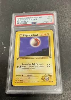 2000 Pokemon Lt. Surge's Voltorb Gym Challenge 1st Edition PSA 9 Card 86/132 Vtg - Image 1