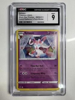 Pokemon TCG Sylveon SWSH211 Astral Radiance Black Star Promo CGC 9 Holo Card - Image 1