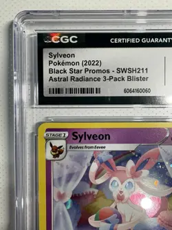 Pokemon TCG Sylveon SWSH211 Astral Radiance Black Star Promo CGC 9 Holo Card - Image 3