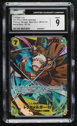 2025 One Piece Card Game: Premium Vol 2 PRB02 The Best SP Trafalgar Law CGC 9 - Image 1