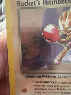 Pokemon Rocket's Hitmonchan Holo Rare Gym Heroes 011/132 60 HP - Creased. - Image 3