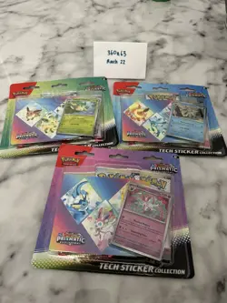3 Pokemon TCG SV8.5 Prismatic Evolutions Tech Sticker Collection Blister Sealed - Image 1