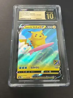Pokemon Surfing Pikachu CGC 10 Pristine HOLO - Image 1