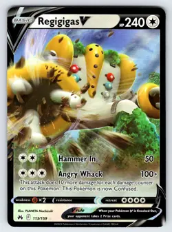 Regigigas V 113/159 2023 Crown Zenith Pokemon Card TCG Ultra Rare Holo - Nm - Image 1