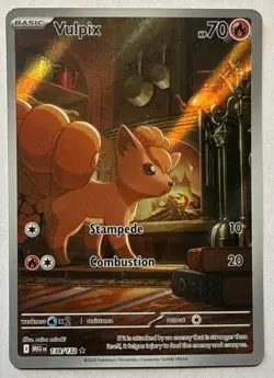 Pokemon Vulpix 138/132 Illustration Rare IR Mega Evolution ME01 Holo NM - Image 1