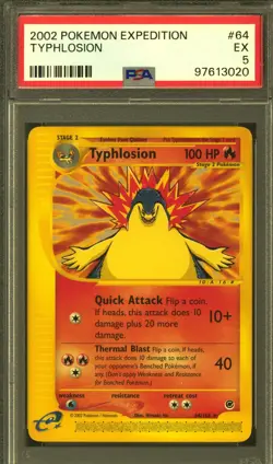 Pokemon Expedition Typhlosion 64/165 PSA 5 - Image 1