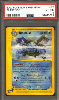 Pokemon Expedition Blastoise 37/165 PSA 4 - Image 1