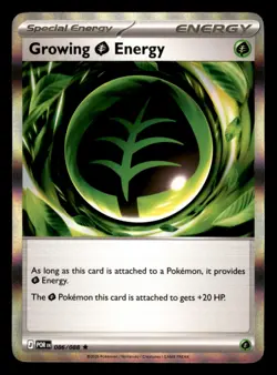 Growing Grass Energy 086/088 ME03 Perfect Order Pokemon Holo Near Mint - Image 1