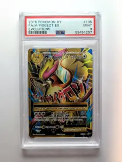 Graded PSA 9 2016 Pokemon XY - Pidgeot Ex - Evolutions - Image 1