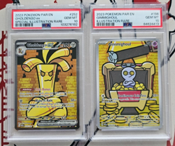Pokemon TCG S&V Gholdengo Ex PSA 10 & Ghimighoul PSA 10 - Image 2
