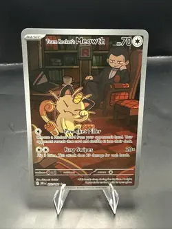 Pokemon Team Rocket's Meowth 203/182 Sv10: Destined Rivals Holo - Image 1