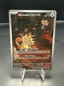 Pokemon Team Rocket's Meowth 203/182 Sv10: Destined Rivals Holo - Image 2