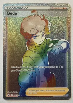 Bede (Rainbow Secret) 207/202 (NM) - SWSH01: Sword & Shield - Pokemon TCG - Image 1