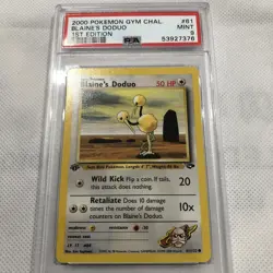 2000 Pokemon Gym Challenge 1st Edition Blaine's Doduo 61/132 PSA 9 MINT - Image 1