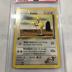 2000 Pokemon Gym Challenge 1st Edition Blaine's Doduo 61/132 PSA 9 MINT - Image 2