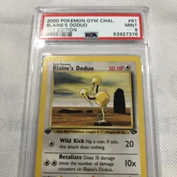 2000 Pokemon Gym Challenge 1st Edition Blaine's Doduo 61/132 PSA 9 MINT - Image 3