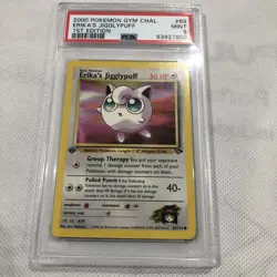 2000 Pokemon Gym Challenge 1st Edition Erika's Jigglypuff 69/132 PSA 9 Mint - Image 1