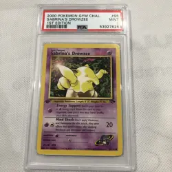 2000 Pokemon Gym Challenge 1st Edition Sabrina's Drowzee 95/132 PSA 9 Mint - Image 1