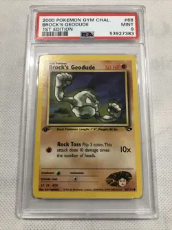 2000 POKEMON GYM CHALLENGE 1ST EDITION #68 BROCK'S GEODUDE PSA 9 - Image 2