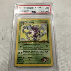 2000 Pokemon Gym Challenge 1st Edition Koga's Koffing 48/132 PSA 9 Mint - Image 1