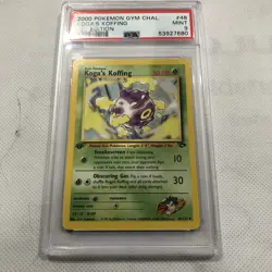 2000 Pokemon Gym Challenge 1st Edition Koga's Koffing 48/132 PSA 9 Mint - Image 2