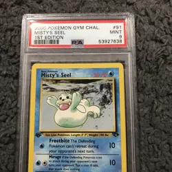 2000 Pokemon Gym Challenge 1st Edition Misty's Seel 91/132 PSA 9 Mint - Image 2