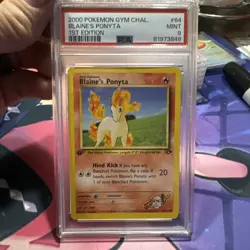 2000 POKEMON GYM CHALLENGE 1ST ED #64 BLAINE'S PONYTA PSA 9 - Image 1