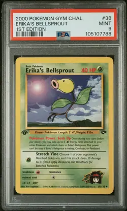 2000 POKEMON GYM CHALLENGE 38 ERIKA'S BELLSPROUT 1ST EDITION - PSA MINT 9 - Image 1