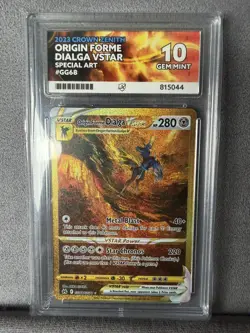Pokemon TCG Origin Forme Dialga VSTAR #GG68 Crown Zenith Ace Graded Gem Mint 10 - Image 1