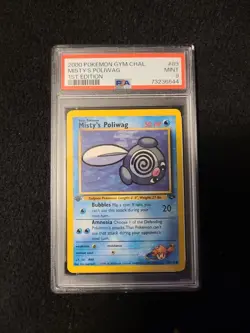 2000 Pokemon Gym Challenge 1st Edition Misty's Poliwag #89 PSA 9 - Image 1