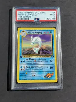 PSA 9 1ST EDITION MISTY'S DEWGONG 54/132 GYM CHALLENGE - MINT - Image 1