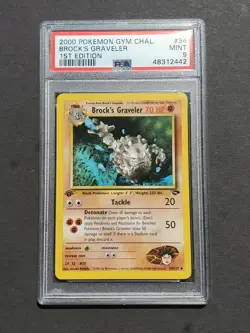 PSA 9 1ST EDITION BROCK'S GRAVELER 34/132 GYM CHALLENGE - MINT - Image 1