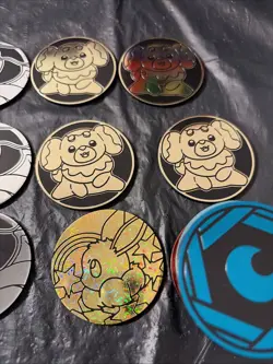 30 Official Pokemon TCG Coins Energy, Pikachu, Eevee, Dragonite - Image 3