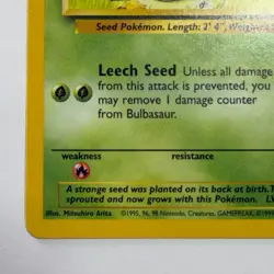 Pokemon TCG Bulbasaur Base Set #44/102 WOTC Vintage 1999 - Image 5