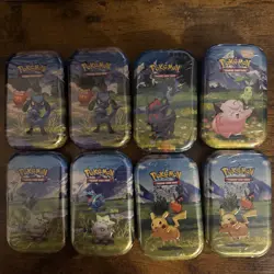 Pokemon TCG Ascended Heroes Mini Tin Lot (8) Factory Sealed Collectible Tins - Image 1