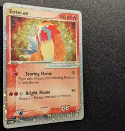 Pokemon EX TEAM MAGMA vs TEAM AQUA - #91/95 Entei ex - Holo - ENG - Damaged - Image 5