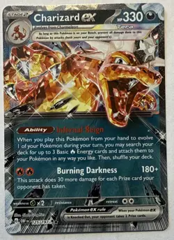 Pokemon TCG SV03: Obsidian Flames Charizard ex Double Rare 125/197 NM - Image 1